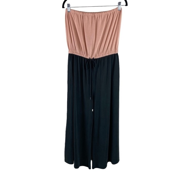 Gottex Strapless Color Block Wide
Leg Cropped Jumpsuit Romper Sz M - Picture 1 of 9